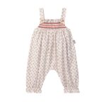 Peto largo tirantes texturizado estampado floral | Rosa viejo