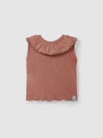Camiseta sin mangas en punto acanalado | Terracota - Imagen 2