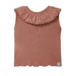 Camiseta sin mangas en punto acanalado | Terracota