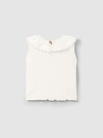 Camiseta sin mangas en punto acanalado | Blanco - Imagen 2