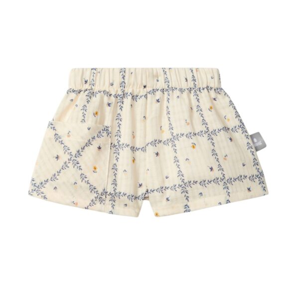 Pantalón corto algodón texturizado estampado | Indigo