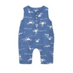 MONO LINO ESTAMPADO SOLES AZUL