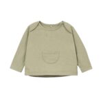 CAMISETA MANGA LARGA BOLSILLO FRONTAL KHAKI