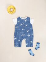 MONO LINO ESTAMPADO SOLES AZUL - Imagen 2