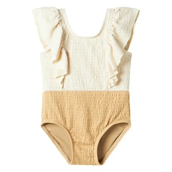Bañador entero l BICOLOR CREMA MOSTAZA FAUVE KIDS