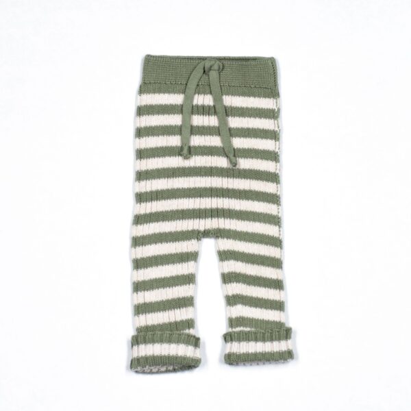 Pantalón punto canalé ALEX - Mint Cream