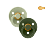Pack 2 Chupetes BIBS Colour Simétrica 0-6M | Sage/ Hunter Green