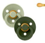 Pack 2 Chupetes BIBS Colour Simétrica 0-6M | Sage/ Hunter Green - Imagen 3