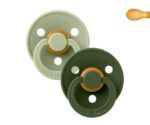 Pack 2 Chupetes BIBS Colour Simétrica 0-6M | Sage/ Hunter Green - Imagen 2