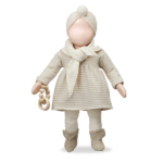 Vestido polar rayas ESTELA | BEIGE - Imagen 2