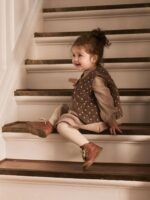 Vestido canalé KIDS | Rosa antiguo - Imagen 3