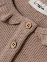 Camiseta canalé con volantes KIDS | Rosa antiguo - Imagen 2