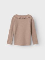 Camiseta canalé con volantes KIDS | Rosa antiguo - Imagen 3