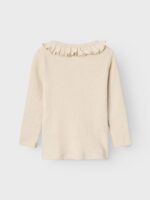Camiseta canalé con volantes KIDS | Crema - Imagen 3