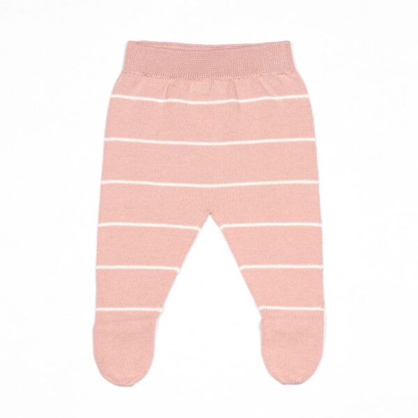Polaina punto RAY rayas - Rose Cream