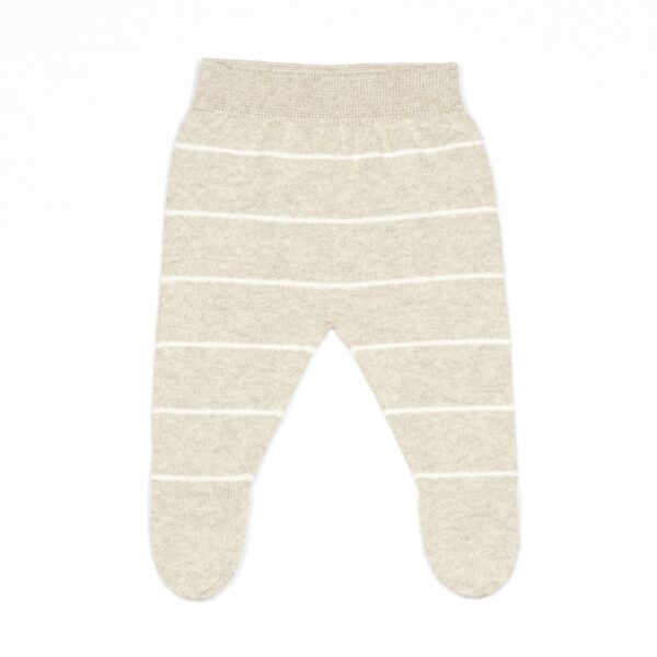Polaina punto RAY rayas - Stone Cream