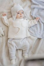 Vestido polar rayas ESTELA | BEIGE - Imagen 6