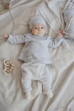 Vestido polar rayas ESTELA | BEIGE - Imagen 4