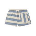 Pantalón corto pull-up a rayas con bolsillo | Indigo