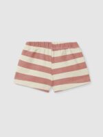 Pantalón corto pull-up a rayas con bolsillo | Terracota - Imagen 3