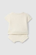 Conjunto camiseta y bermuda gofrada | Lino - Imagen 2