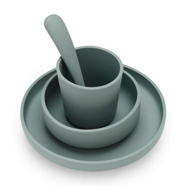 Vajilla 4 piezas silicona - Ash Green
