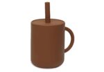 Taza con pajita silicona - Caramel