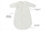 Saco dormir mangas extraíbles - NEWBORN 60cm ROUND | RIB - Ivory - Imagen 3