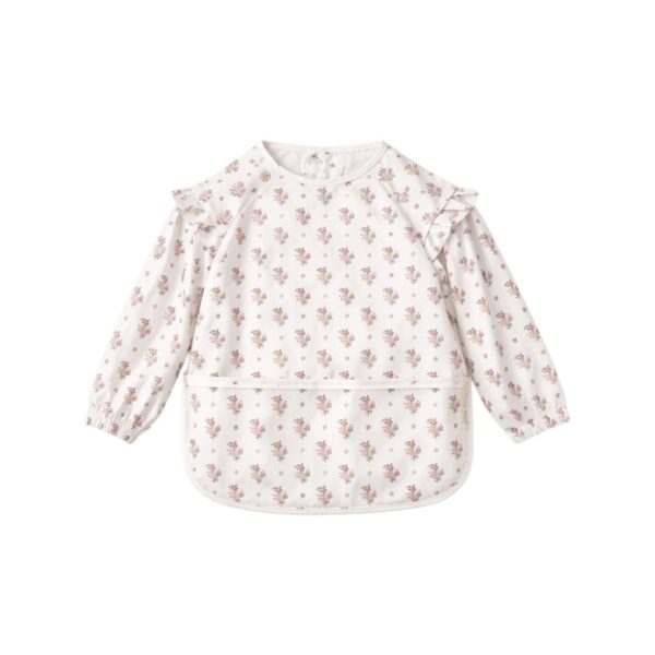 Babero con mangas Botton Flores