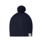 Gorro de punto con pompón | Navy Blue