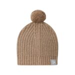 Gorro de punto con pompón | Beige