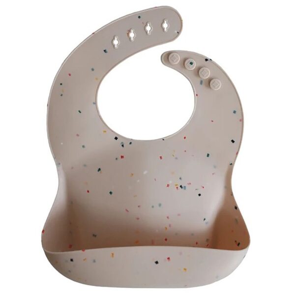 Babero Silicona Anticaída MUSHIE- Vanilla Confetti