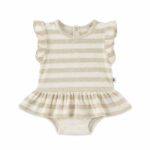 Vestido body lino | RAYAS BLANCO BEIGE