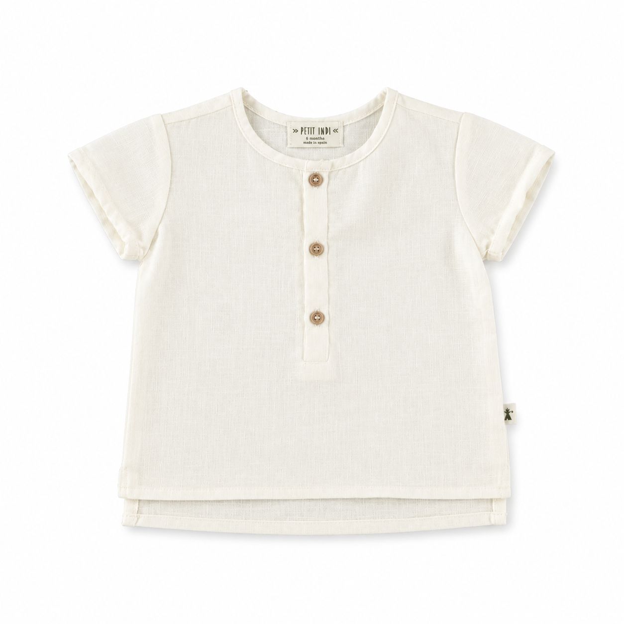 WhatsApp_Image_2026-05-09_at_17.20.28 CAMISETA MC LINO | BLANCA NIÑO KIDS - Imagen 1